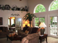 Plant shelf. French doors to sun porch.
