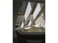 Master Bath/Spa: Incredible!. Hidden water closet. Walk in clothes closet. All for her! His bath and closet is down the hall. Luxuriate under moonlight in skylight whirlpool tub. Funky windows create privacy without covering.