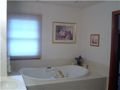Master Bath/Spa: Platform soaking tub. Window for natural bath lighting and venting. Enjoy luxury. Maintenance free !